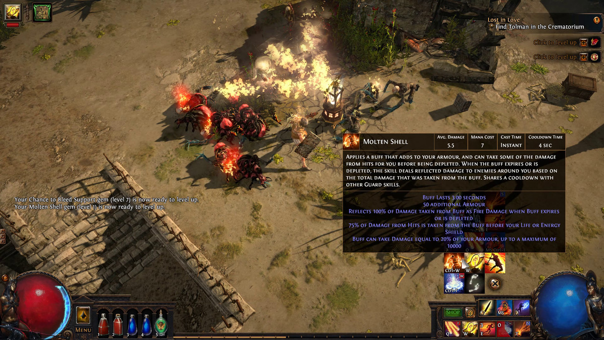 how to fix path of exile website skill gems